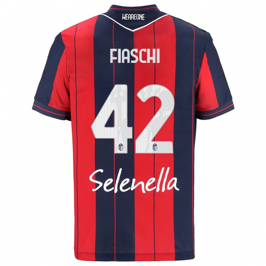 גברים Marco Fiaschi #42 אדום נייבי ג'רזי ביתית 2025/26 חולצה קצרה