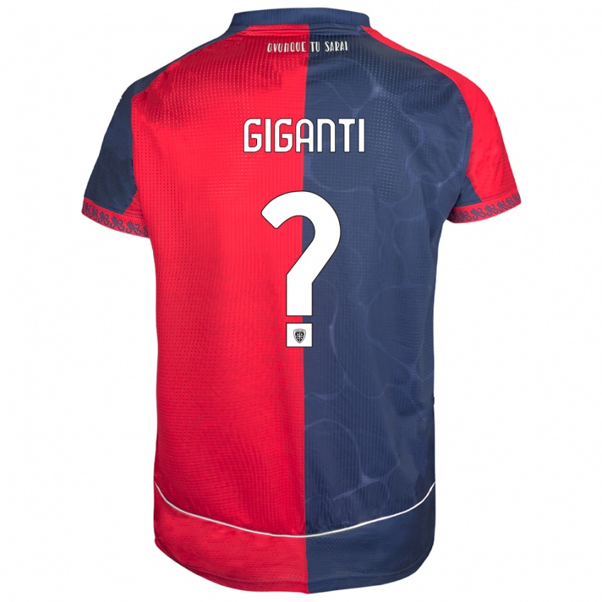 גברים Michele Giganti #0 אדום נייבי ג'רזי ביתית 2025/26 חולצה קצרה