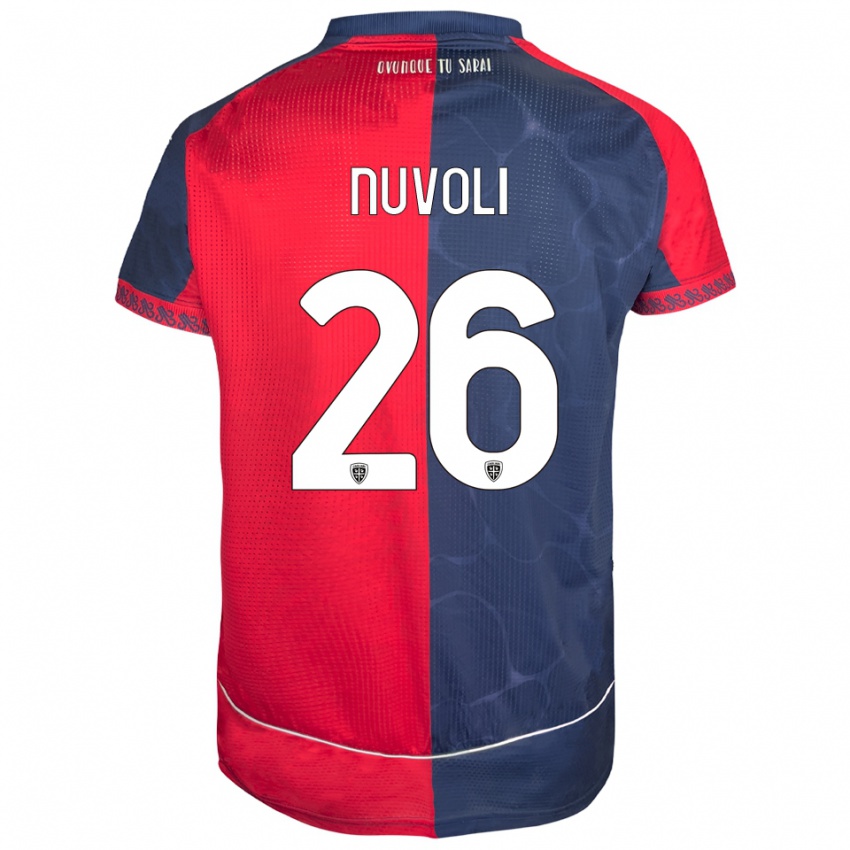 גברים Matteo Nuvoli #26 אדום נייבי ג'רזי ביתית 2025/26 חולצה קצרה