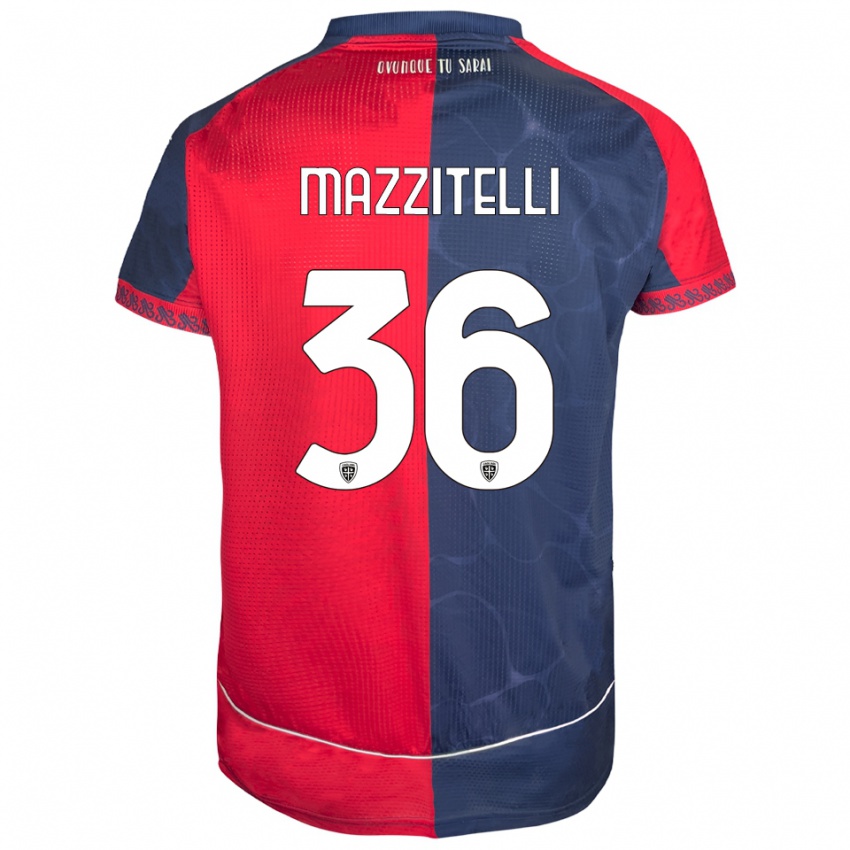 גברים לוקה ממציטלי #36 אדום נייבי ג'רזי ביתית 2025/26 חולצה קצרה