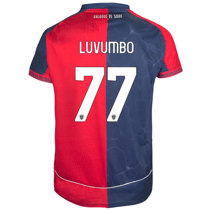 גברים פאולו עזי #77 אדום נייבי ג'רזי ביתית 2025/26 חולצה קצרה