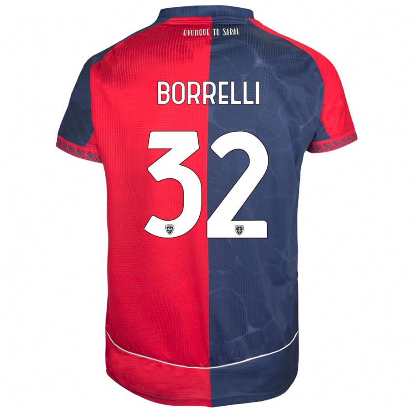 גברים ג'נארו בורלי #32 אדום נייבי ג'רזי ביתית 2025/26 חולצה קצרה