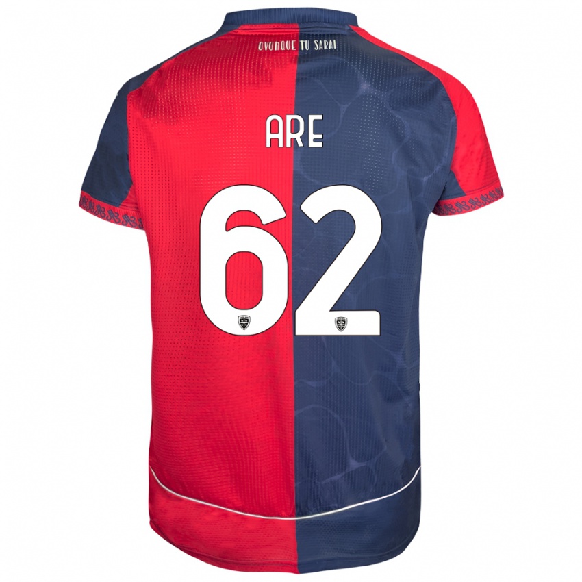 גברים Emmanuele Are #62 אדום נייבי ג'רזי ביתית 2025/26 חולצה קצרה