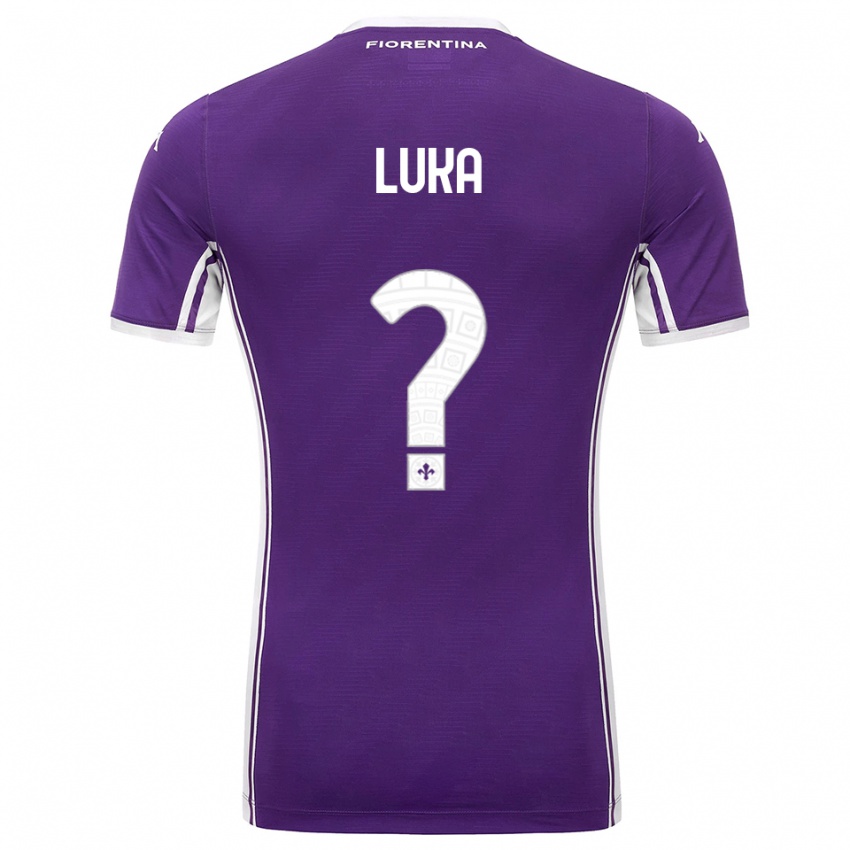 גברים Majkol Luka #0 סגול לבן ג'רזי ביתית 2025/26 חולצה קצרה