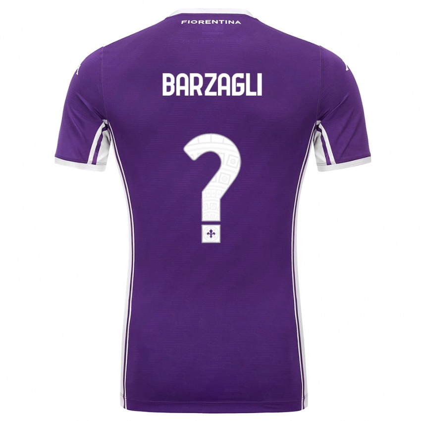 גברים Mattia Barzagli #0 סגול לבן ג'רזי ביתית 2025/26 חולצה קצרה