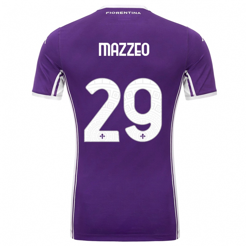 גברים ברנדו מזיו #29 סגול לבן ג'רזי ביתית 2025/26 חולצה קצרה