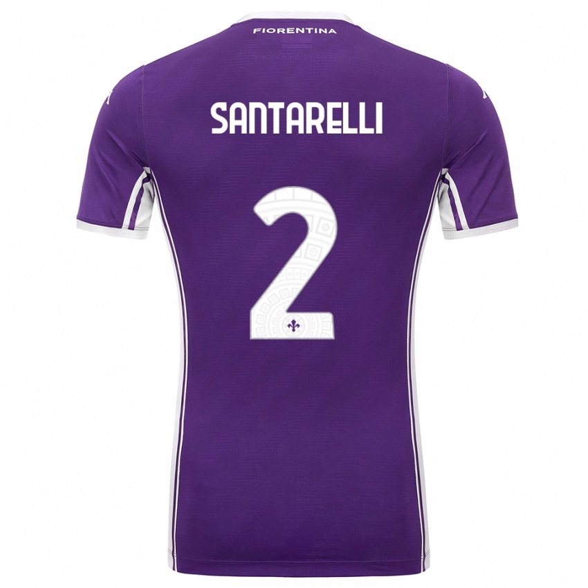 גברים Andrea Santarelli #2 סגול לבן ג'רזי ביתית 2025/26 חולצה קצרה