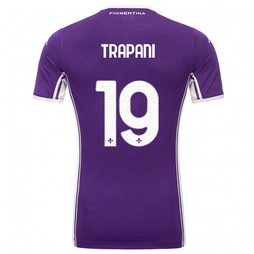 גברים ניקולו טראפני #19 סגול לבן ג'רזי ביתית 2025/26 חולצה קצרה