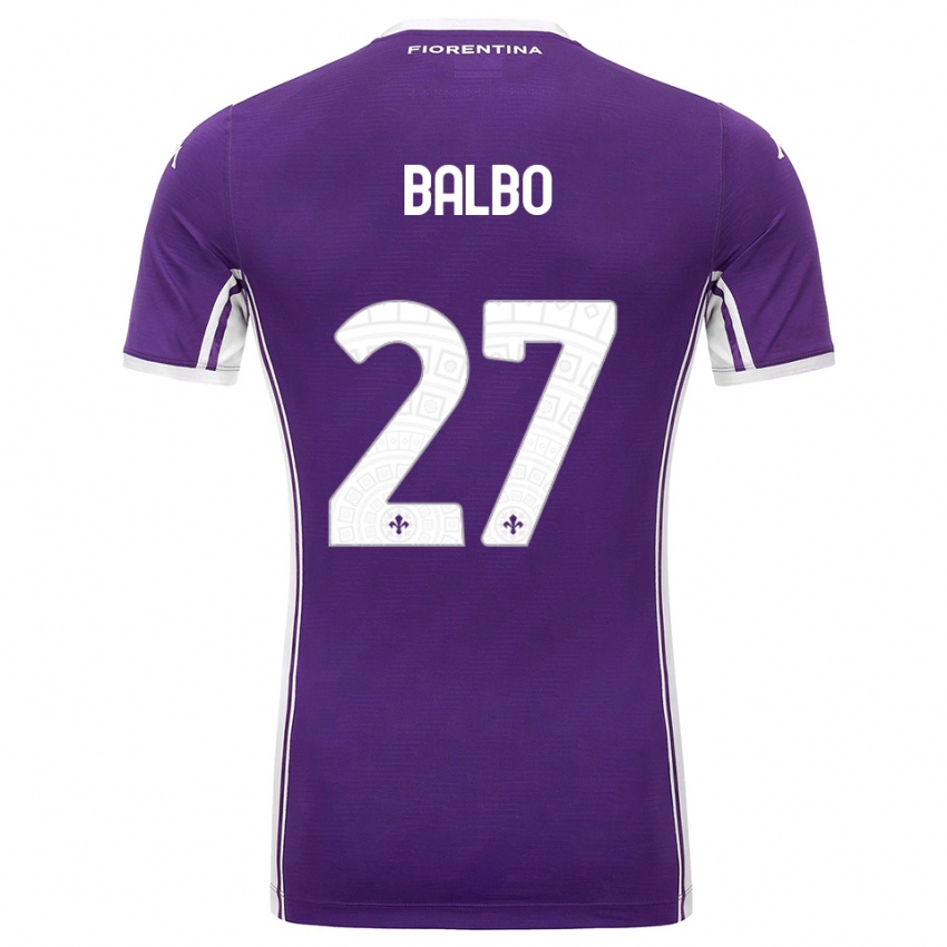 גברים Luis Balbo #27 סגול לבן ג'רזי ביתית 2025/26 חולצה קצרה