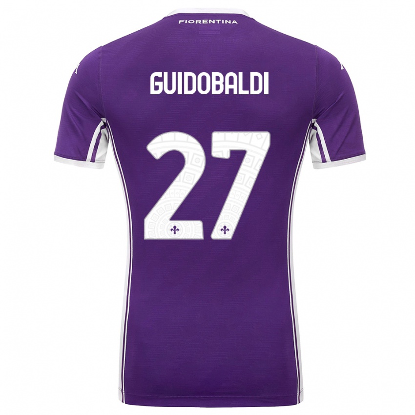 גברים פיליפו גוידובלדי #27 סגול לבן ג'רזי ביתית 2025/26 חולצה קצרה