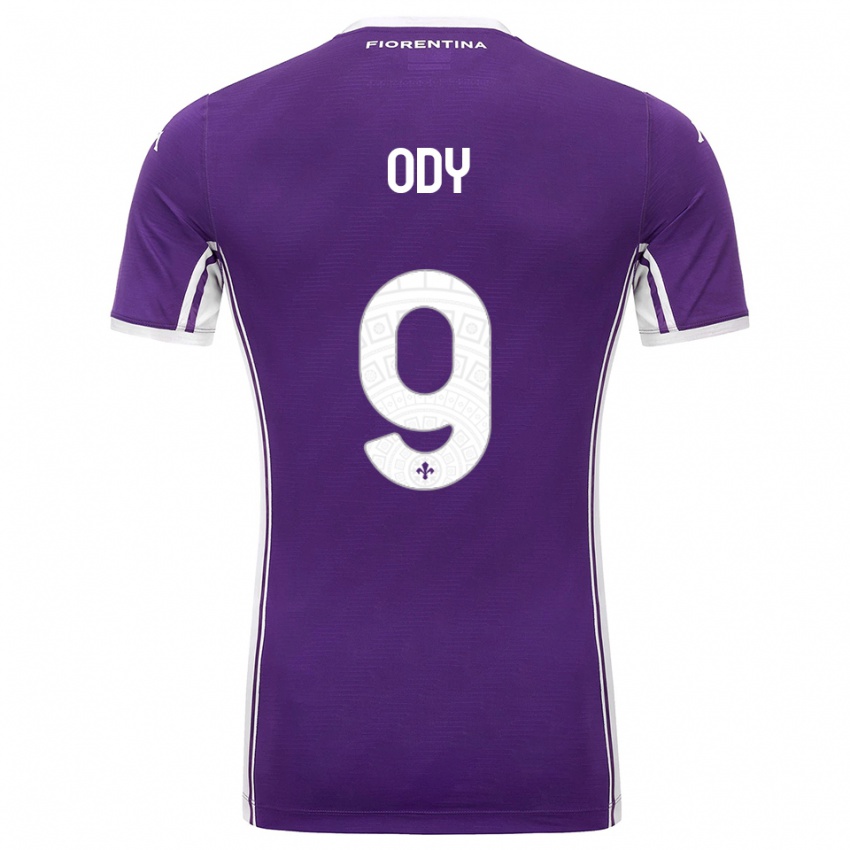 גברים Edwin Ody #9 סגול לבן ג'רזי ביתית 2025/26 חולצה קצרה