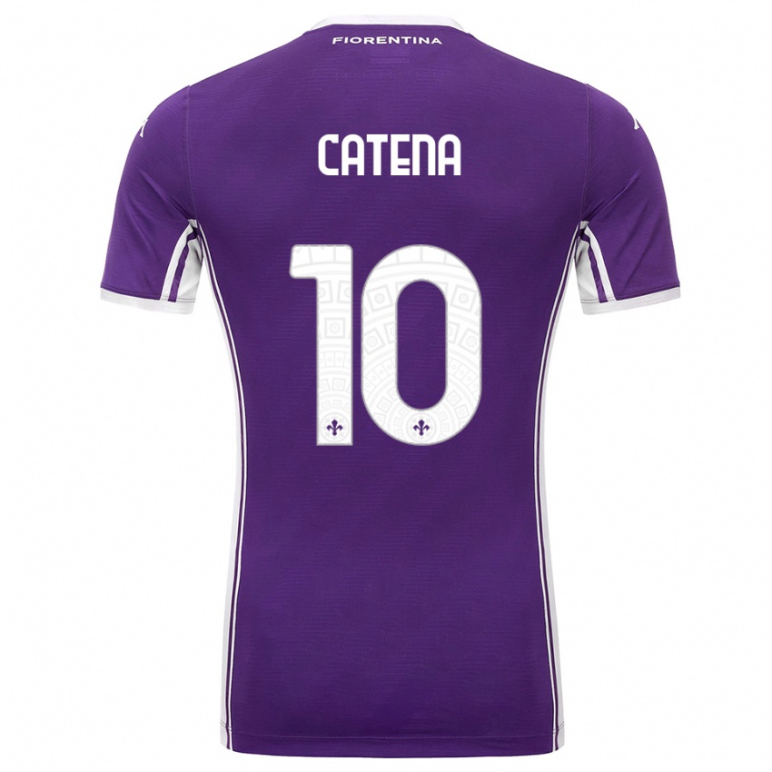 גברים Michaela Catena #10 סגול לבן ג'רזי ביתית 2025/26 חולצה קצרה
