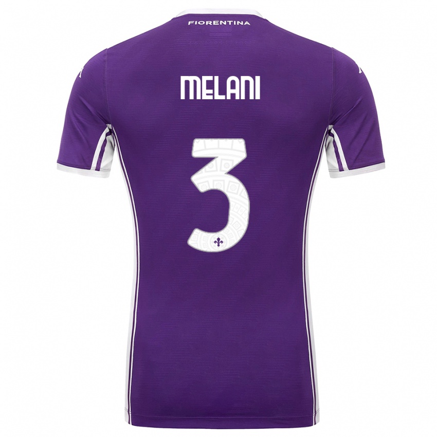 גברים Federico Melani #3 סגול לבן ג'רזי ביתית 2025/26 חולצה קצרה
