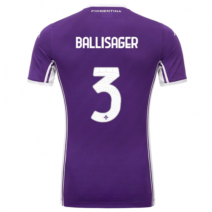 גברים סטין בליסגר פדרסן #3 סגול לבן ג'רזי ביתית 2025/26 חולצה קצרה