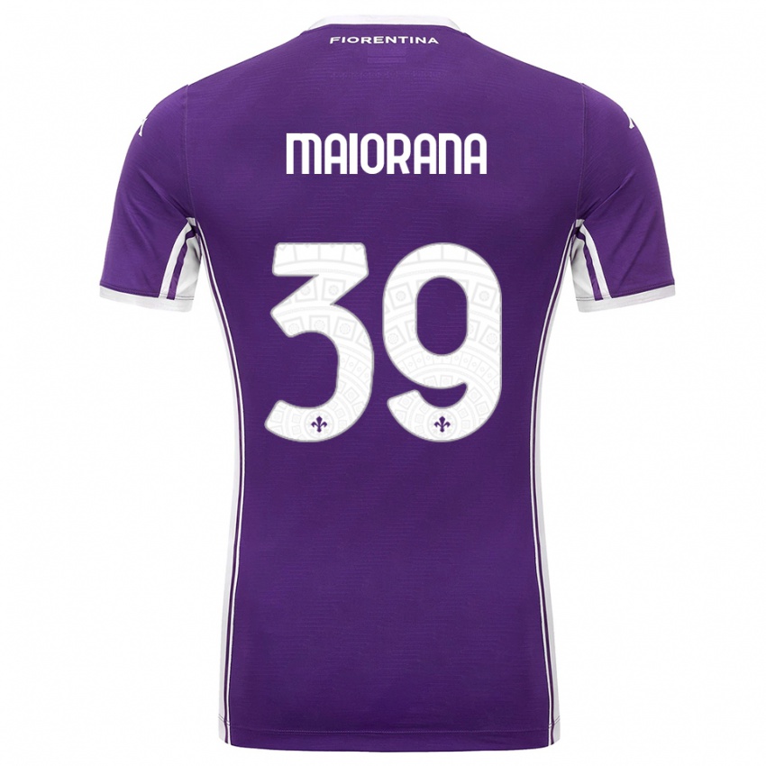 גברים סטפנו מאיורנה #39 סגול לבן ג'רזי ביתית 2025/26 חולצה קצרה