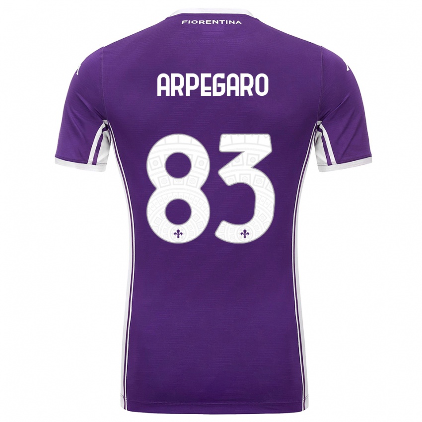 גברים Sofia Arpegaro #83 סגול לבן ג'רזי ביתית 2025/26 חולצה קצרה