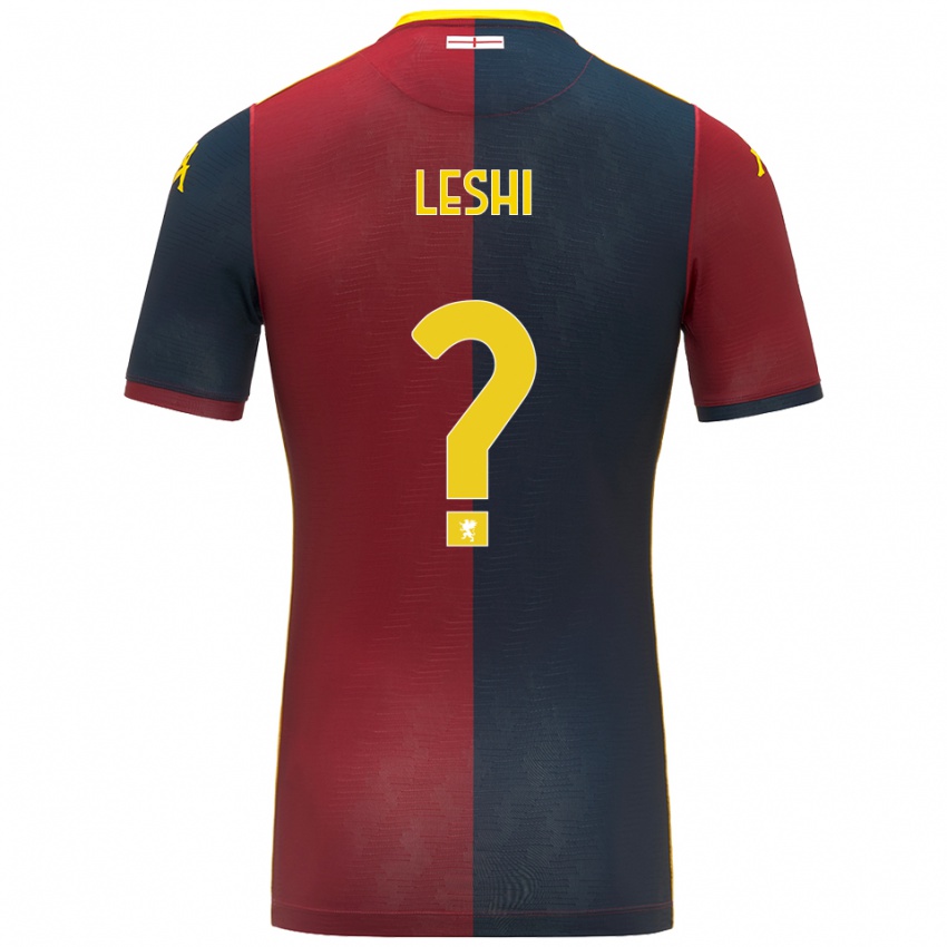 גברים Arber Leshi #0 אדום כחול מלכותי ג'רזי ביתית 2025/26 חולצה קצרה