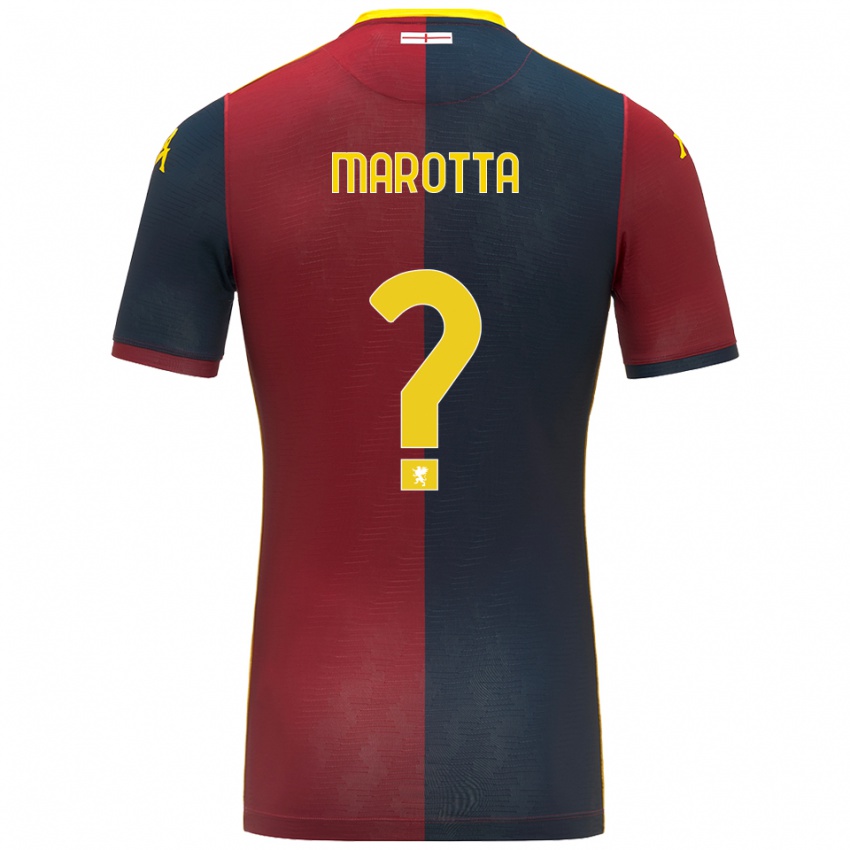 גברים Francesco Marotta #0 אדום כחול מלכותי ג'רזי ביתית 2025/26 חולצה קצרה