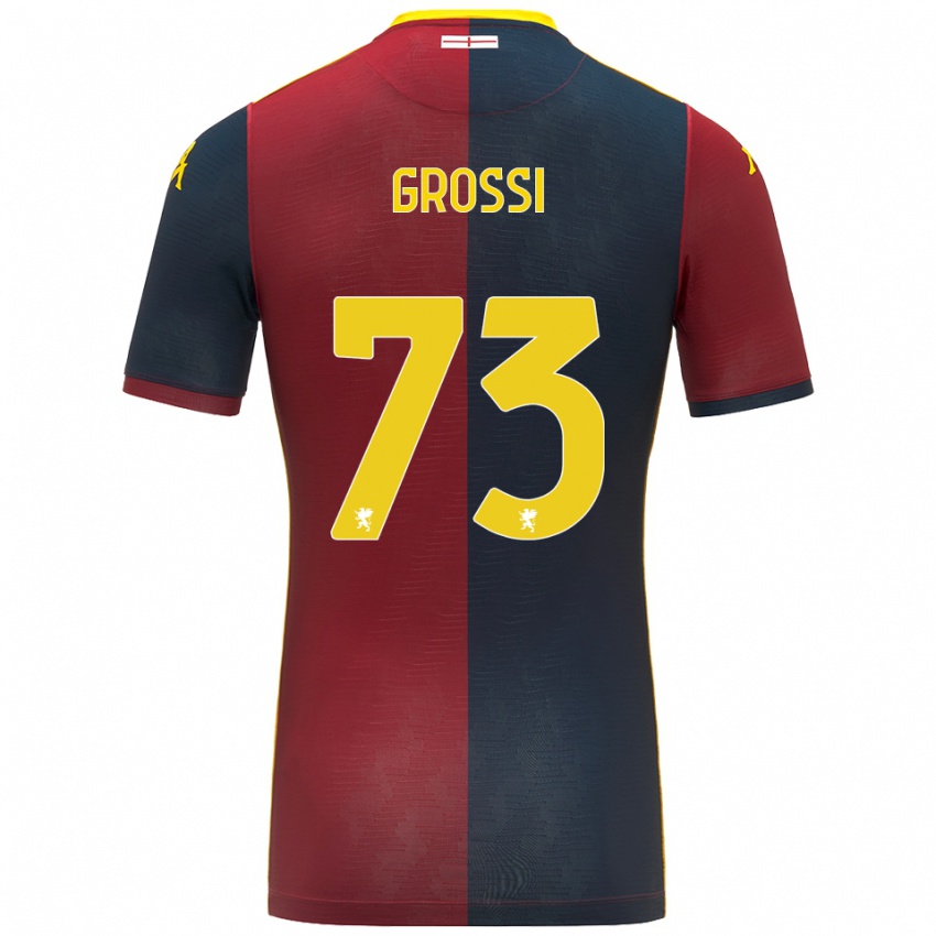 גברים Jacopo Grossi #73 אדום כחול מלכותי ג'רזי ביתית 2025/26 חולצה קצרה