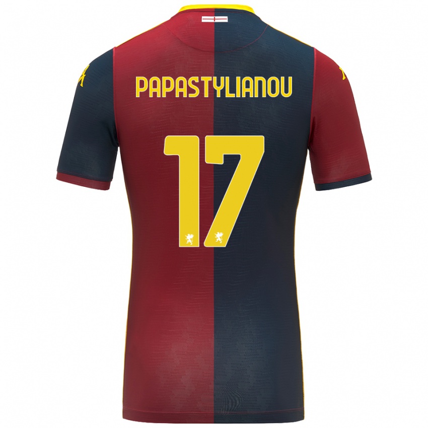 גברים Lysandros Andreas Papastylianou #17 אדום כחול מלכותי ג'רזי ביתית 2025/26 חולצה קצרה