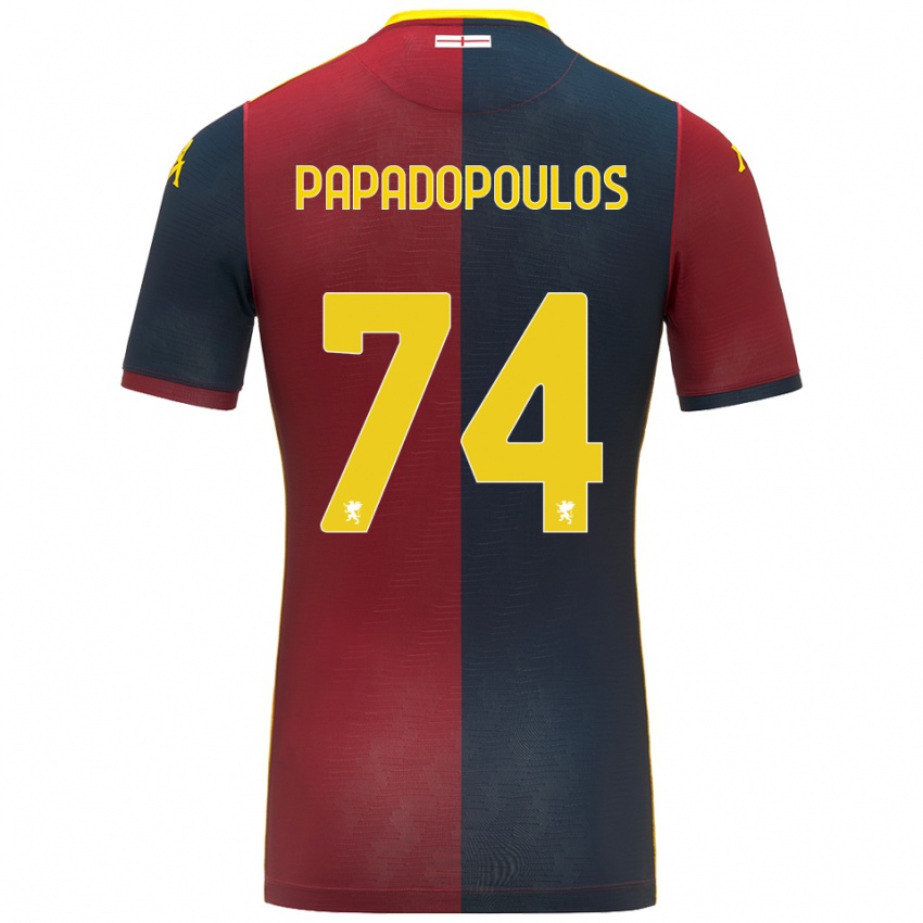 גברים Christos Papadopoulos #74 אדום כחול מלכותי ג'רזי ביתית 2025/26 חולצה קצרה