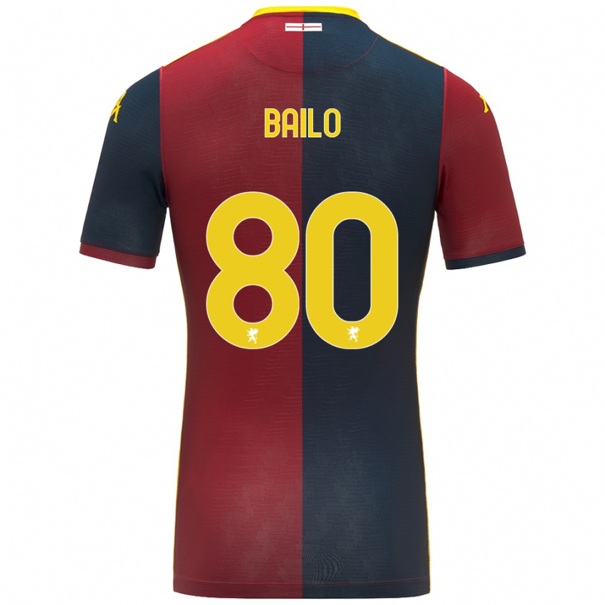 גברים ג׳ורג׳יו באילו #80 אדום כחול מלכותי ג'רזי ביתית 2025/26 חולצה קצרה