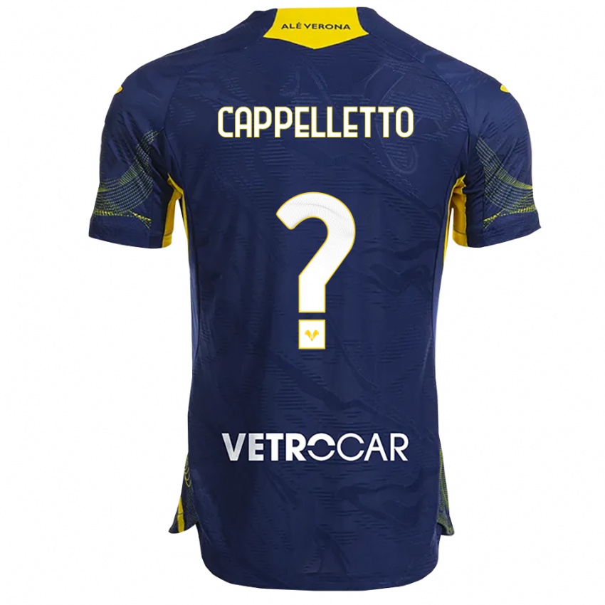 גברים Bryan Cappelletto #0 נייבי צהוב ג'רזי ביתית 2025/26 חולצה קצרה