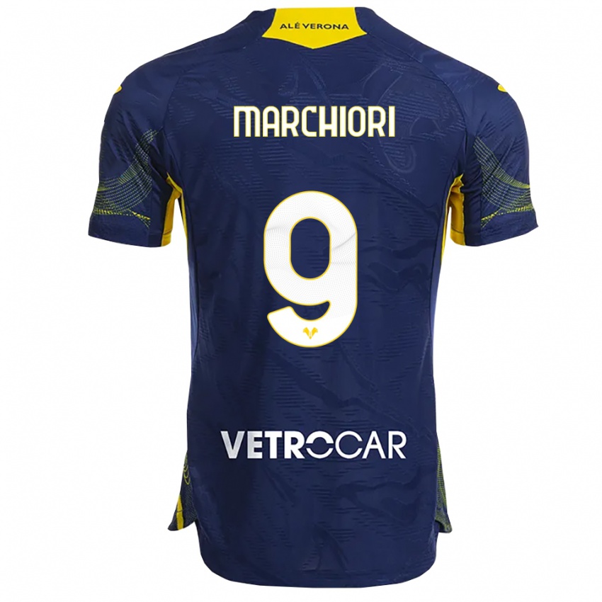 גברים ג'ורג'יה מרצ'יורי #9 נייבי צהוב ג'רזי ביתית 2025/26 חולצה קצרה