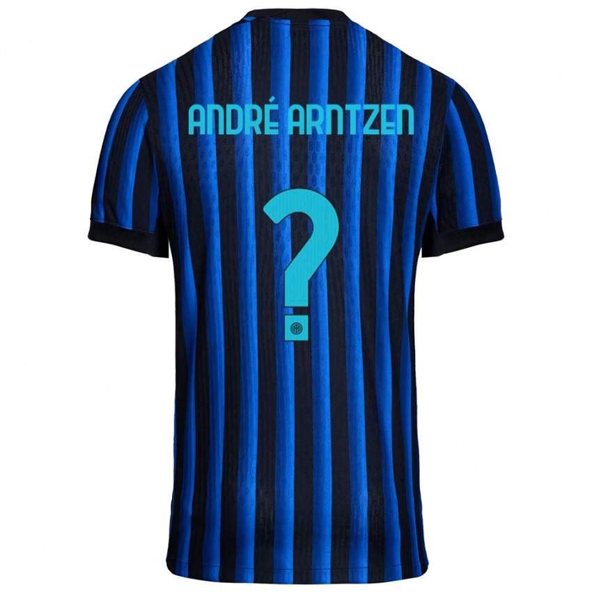 גברים Matheo André Arntzen #0 שחור כחול ג'רזי ביתית 2025/26 חולצה קצרה