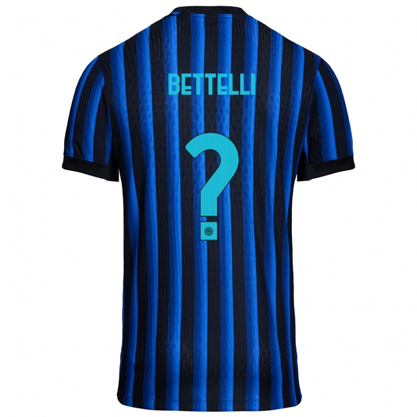 גברים Luca Bettelli #0 שחור כחול ג'רזי ביתית 2025/26 חולצה קצרה