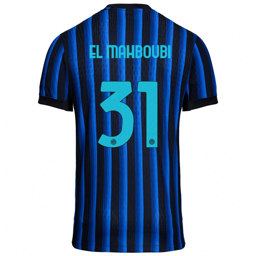 גברים Anas El Mahboubi #31 שחור כחול ג'רזי ביתית 2025/26 חולצה קצרה
