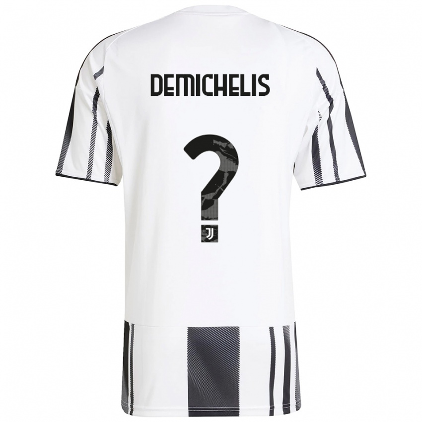 גברים Emanuele Demichelis #0 לבן שחור ג'רזי ביתית 2025/26 חולצה קצרה