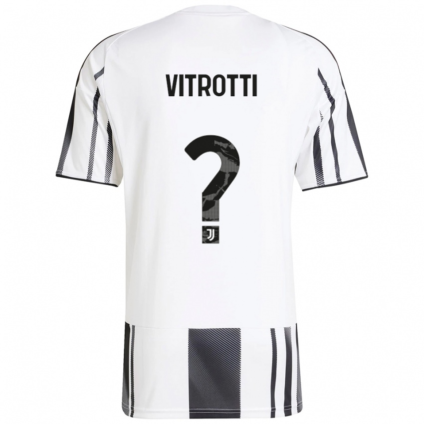 גברים Matteo Vitrotti #0 לבן שחור ג'רזי ביתית 2025/26 חולצה קצרה