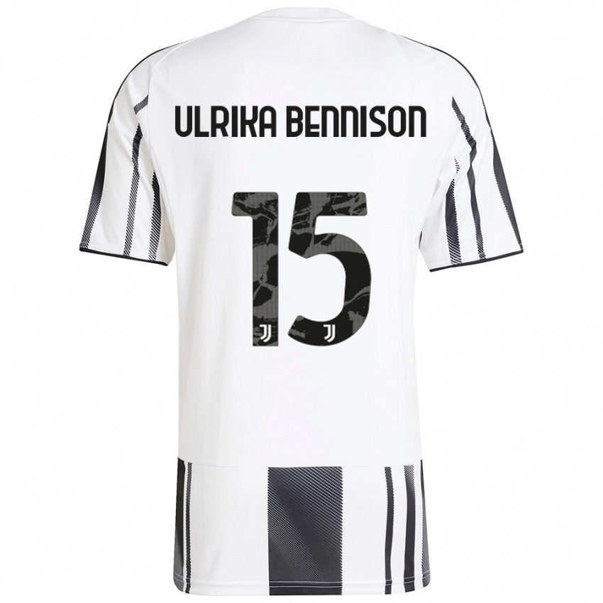 גברים האנה בניסון #15 לבן שחור ג'רזי ביתית 2025/26 חולצה קצרה