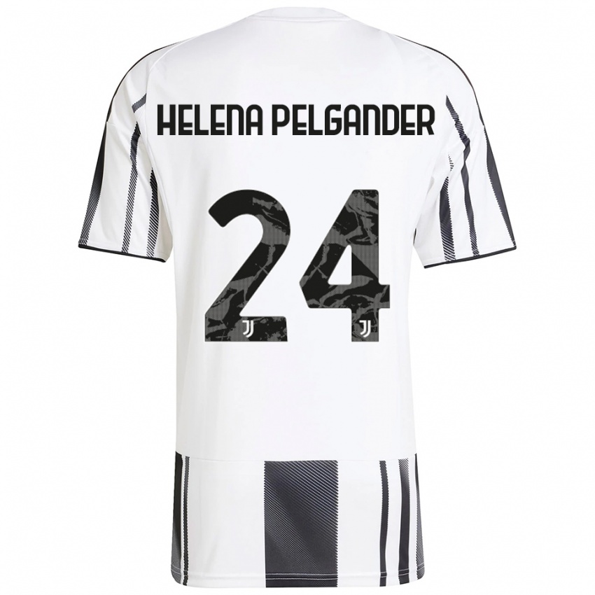 גברים Elsa Helena Pelgander #24 לבן שחור ג'רזי ביתית 2025/26 חולצה קצרה