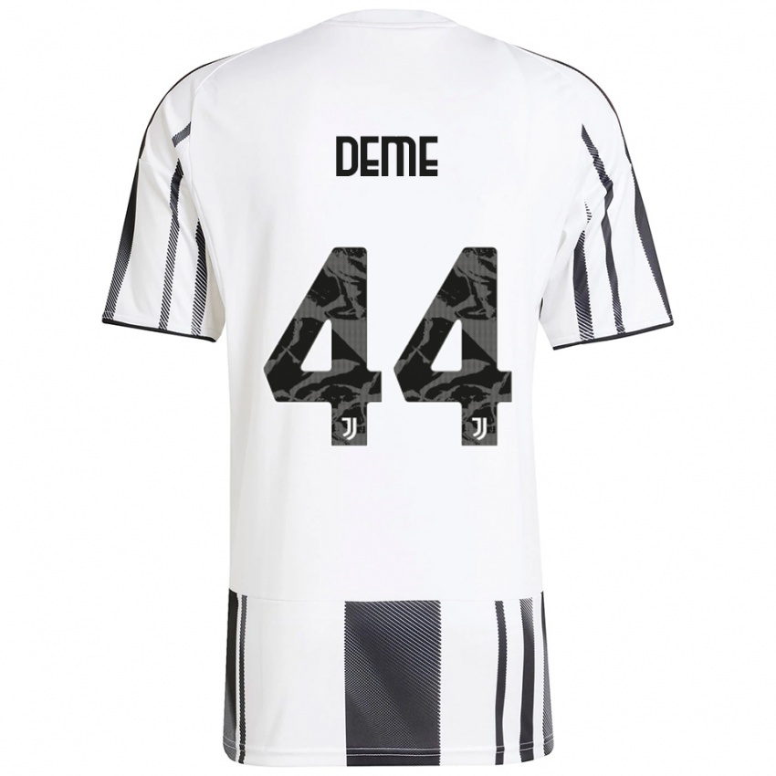 גברים Serigne Deme #44 לבן שחור ג'רזי ביתית 2025/26 חולצה קצרה