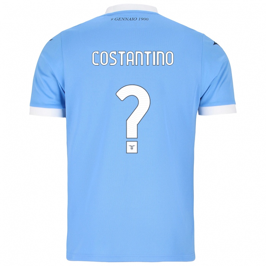 גברים Davide Costantino #0 תכלת לבן ג'רזי ביתית 2025/26 חולצה קצרה