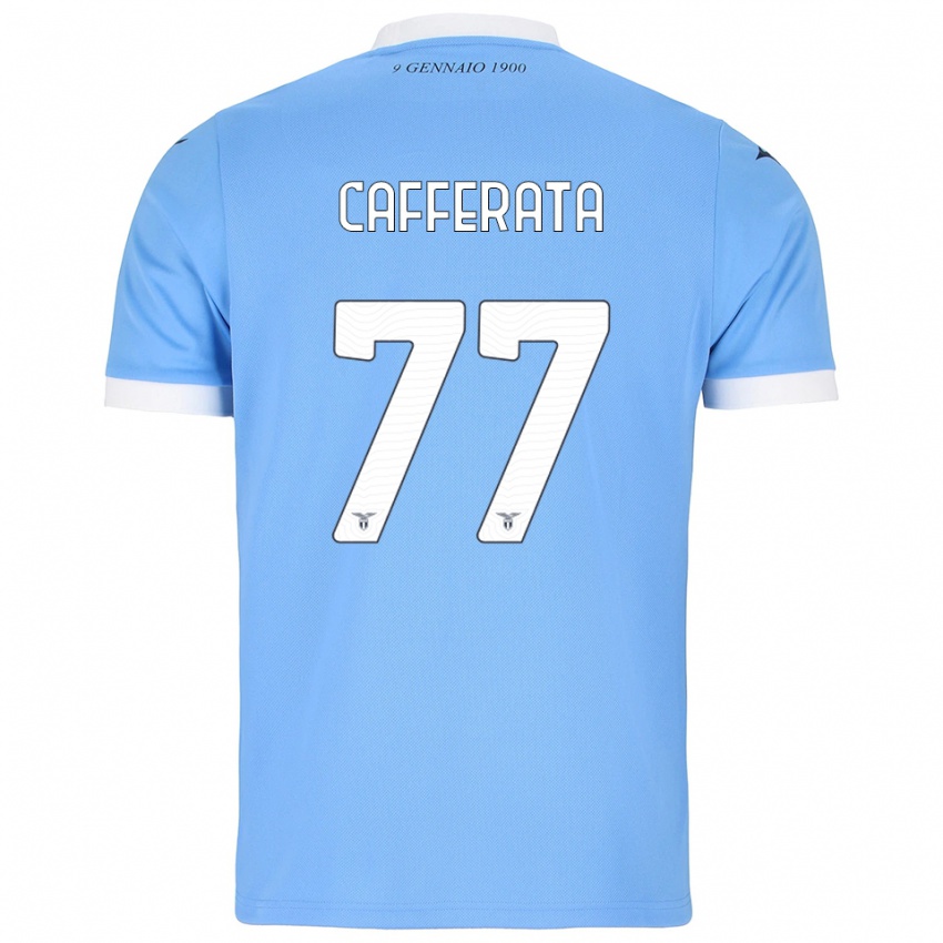 גברים פדריקה קפראטה #77 תכלת לבן ג'רזי ביתית 2025/26 חולצה קצרה