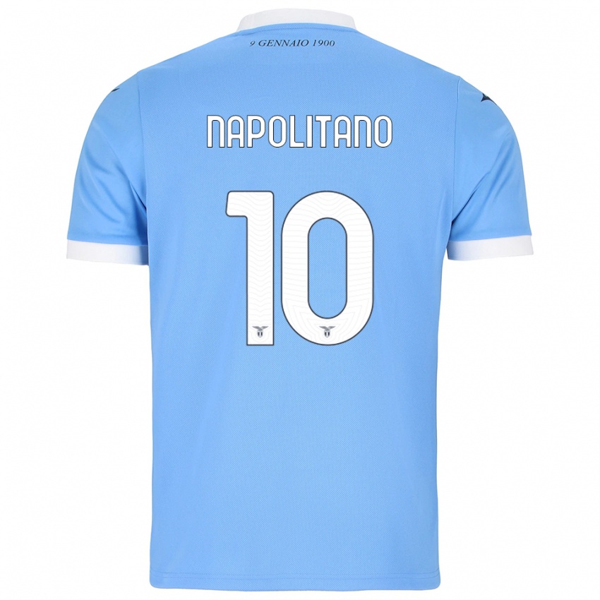 גברים לוקה נפוליטנו #10 תכלת לבן ג'רזי ביתית 2025/26 חולצה קצרה