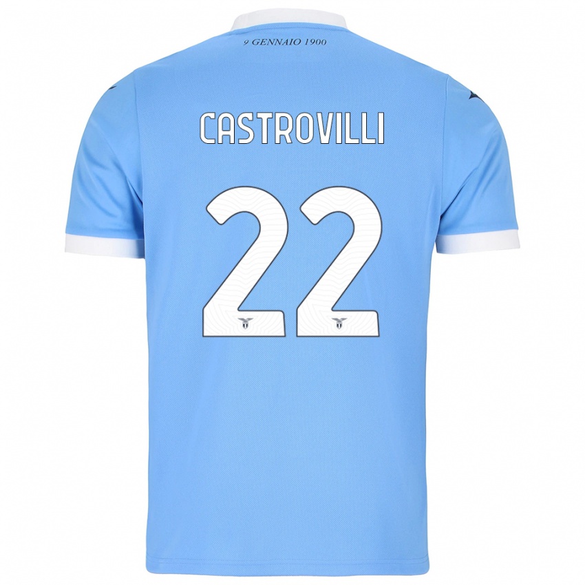 גברים Gaetano Castrovilli #22 תכלת לבן ג'רזי ביתית 2025/26 חולצה קצרה