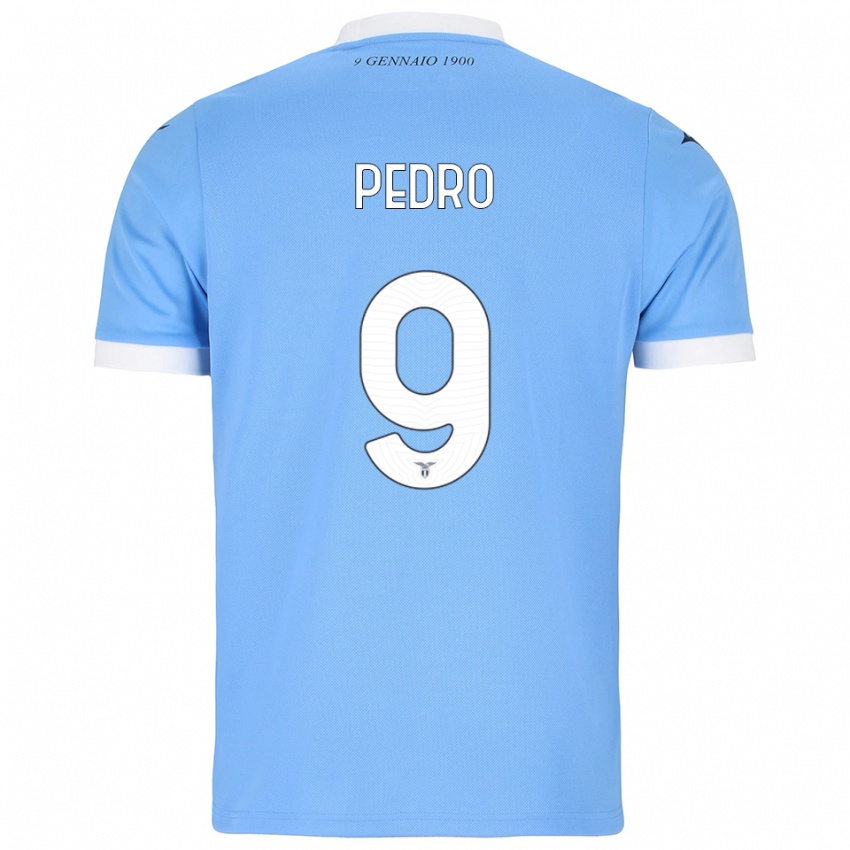 גברים Pedro #9 תכלת לבן ג'רזי ביתית 2025/26 חולצה קצרה