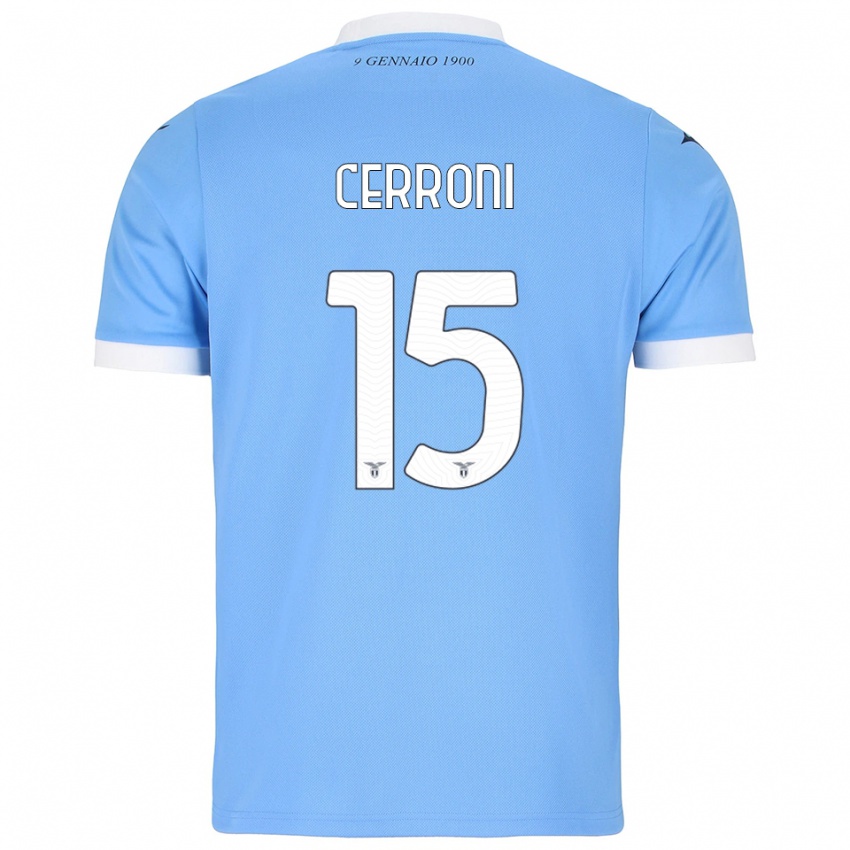 גברים לאונרדו סרוני #15 תכלת לבן ג'רזי ביתית 2025/26 חולצה קצרה