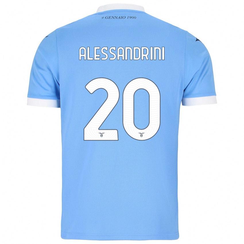 גברים Fabrizio Alessandrini #20 תכלת לבן ג'רזי ביתית 2025/26 חולצה קצרה