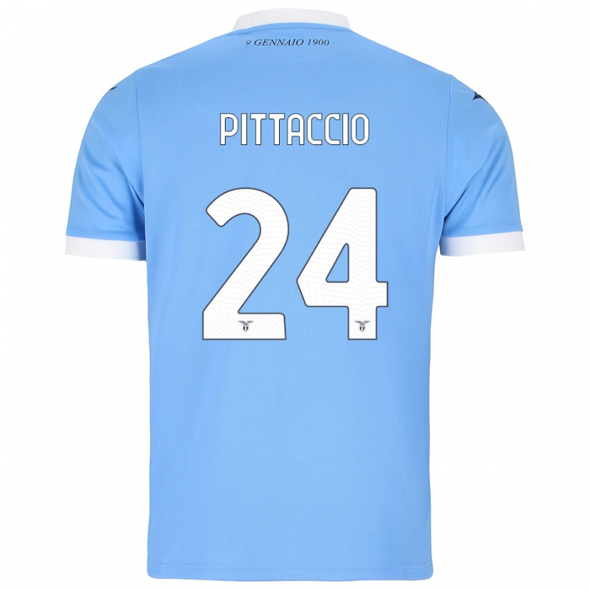 גברים Francesca Pittaccio #24 תכלת לבן ג'רזי ביתית 2025/26 חולצה קצרה