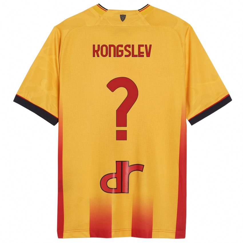 גברים Frederik Kongslev #0 צהוב כתום ג'רזי ביתית 2025/26 חולצה קצרה