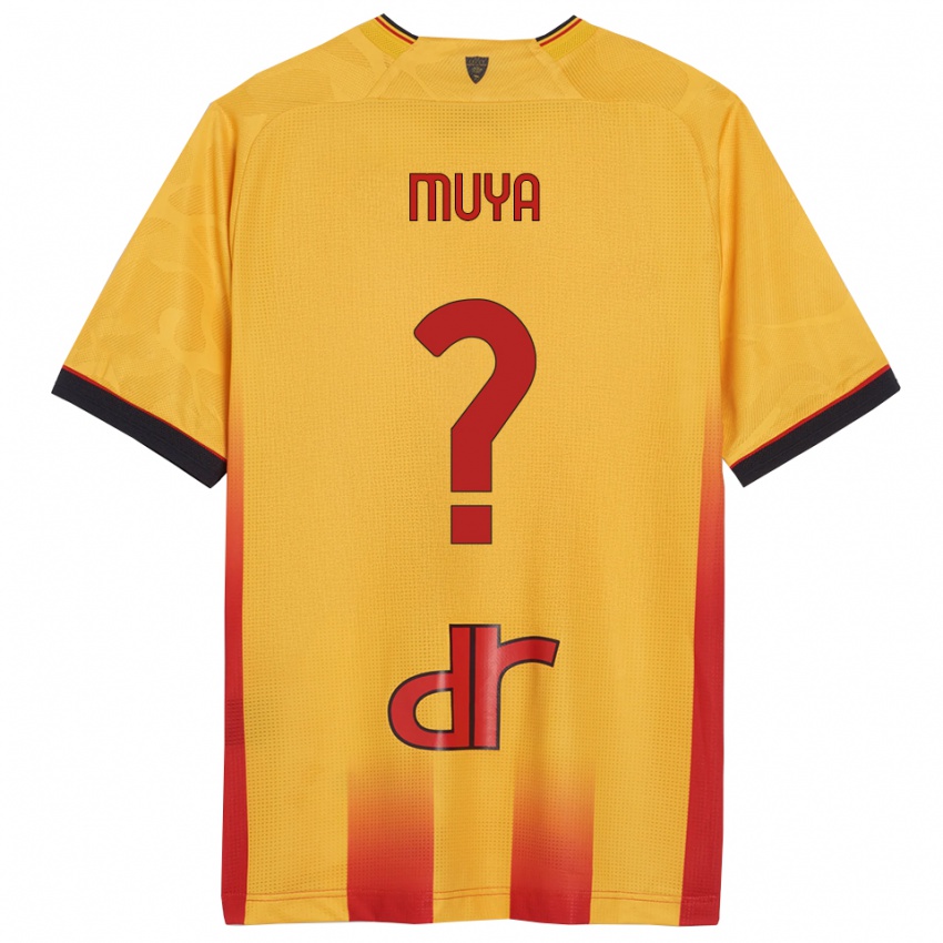 גברים Mattia Muya #0 צהוב כתום ג'רזי ביתית 2025/26 חולצה קצרה