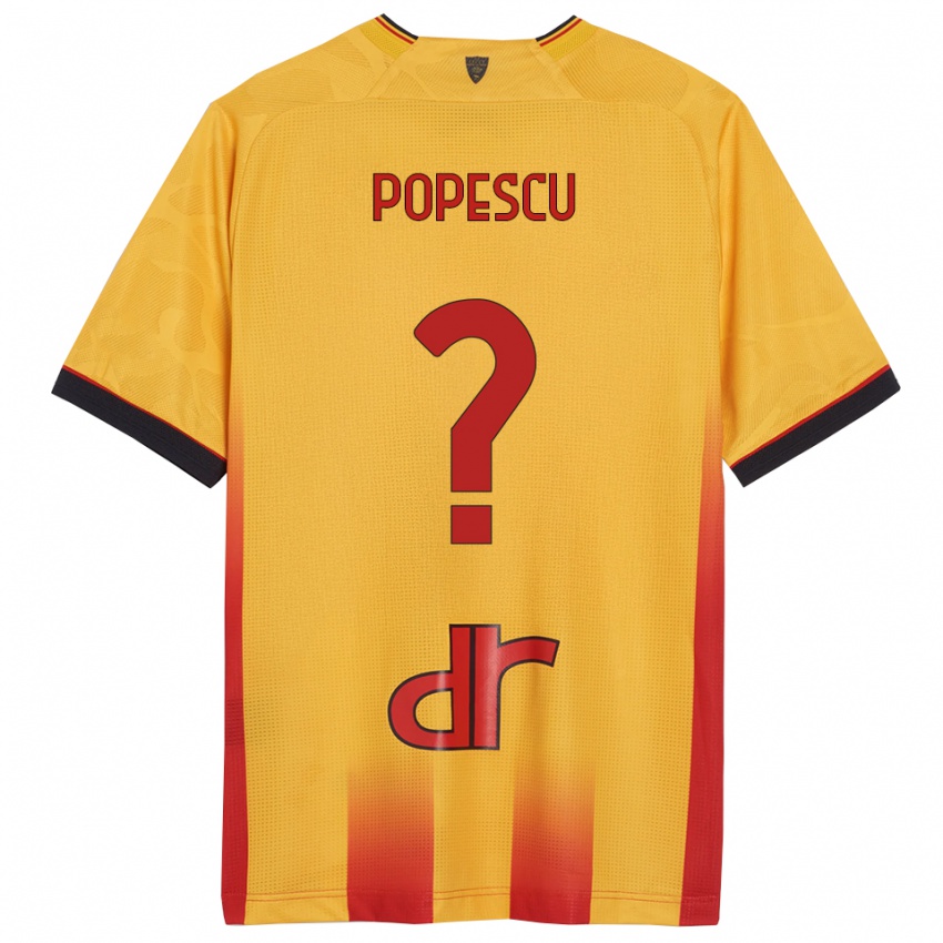 גברים מרקו פופסקו #0 צהוב כתום ג'רזי ביתית 2025/26 חולצה קצרה
