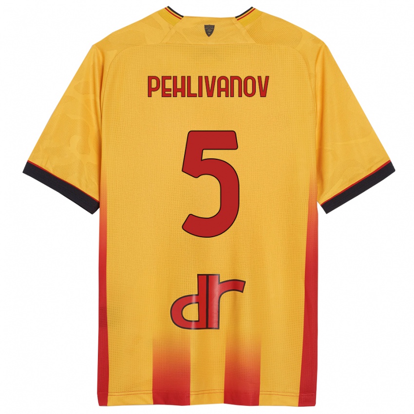 גברים Cristian Pehlivanov #5 צהוב כתום ג'רזי ביתית 2025/26 חולצה קצרה