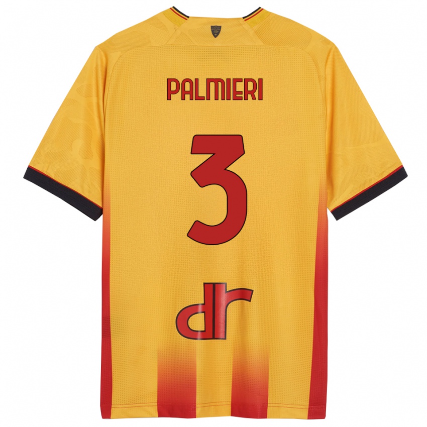 גברים Andrea Palmieri #3 צהוב כתום ג'רזי ביתית 2025/26 חולצה קצרה