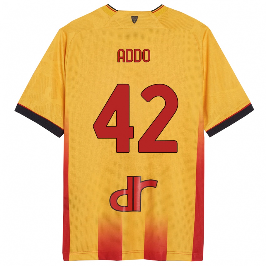 גברים Vernon Addo #42 צהוב כתום ג'רזי ביתית 2025/26 חולצה קצרה